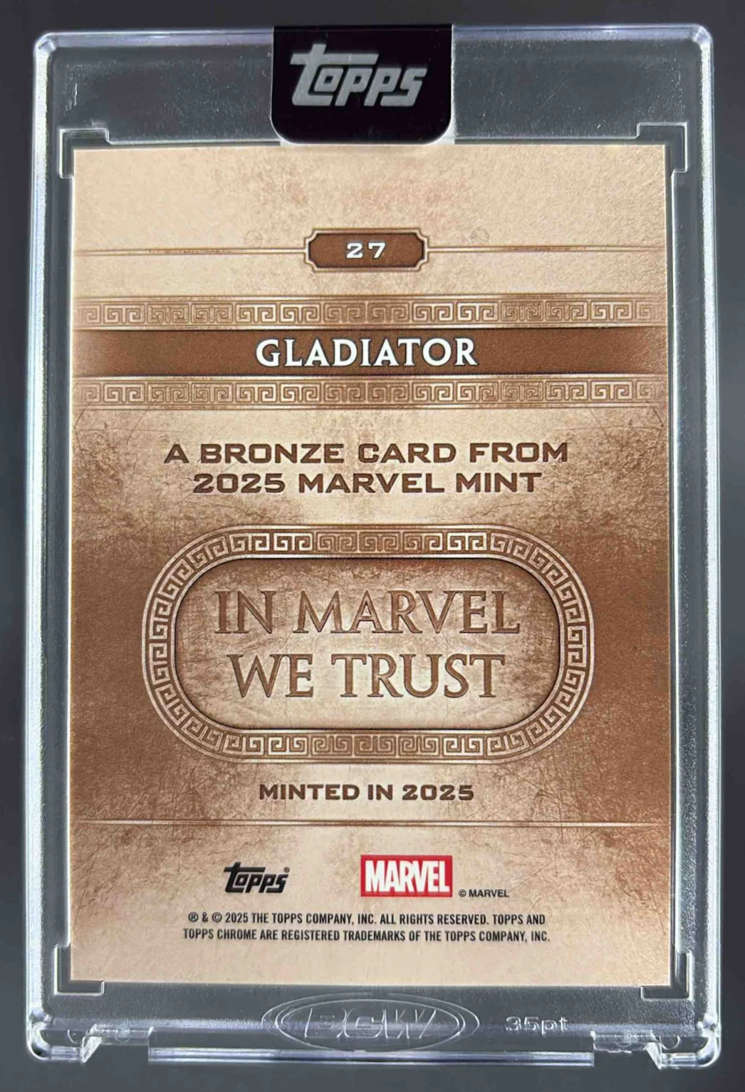 2025 Topps Mint Marvel Chrome Refractor #27 Gladiator Bronze /100 - Image 2