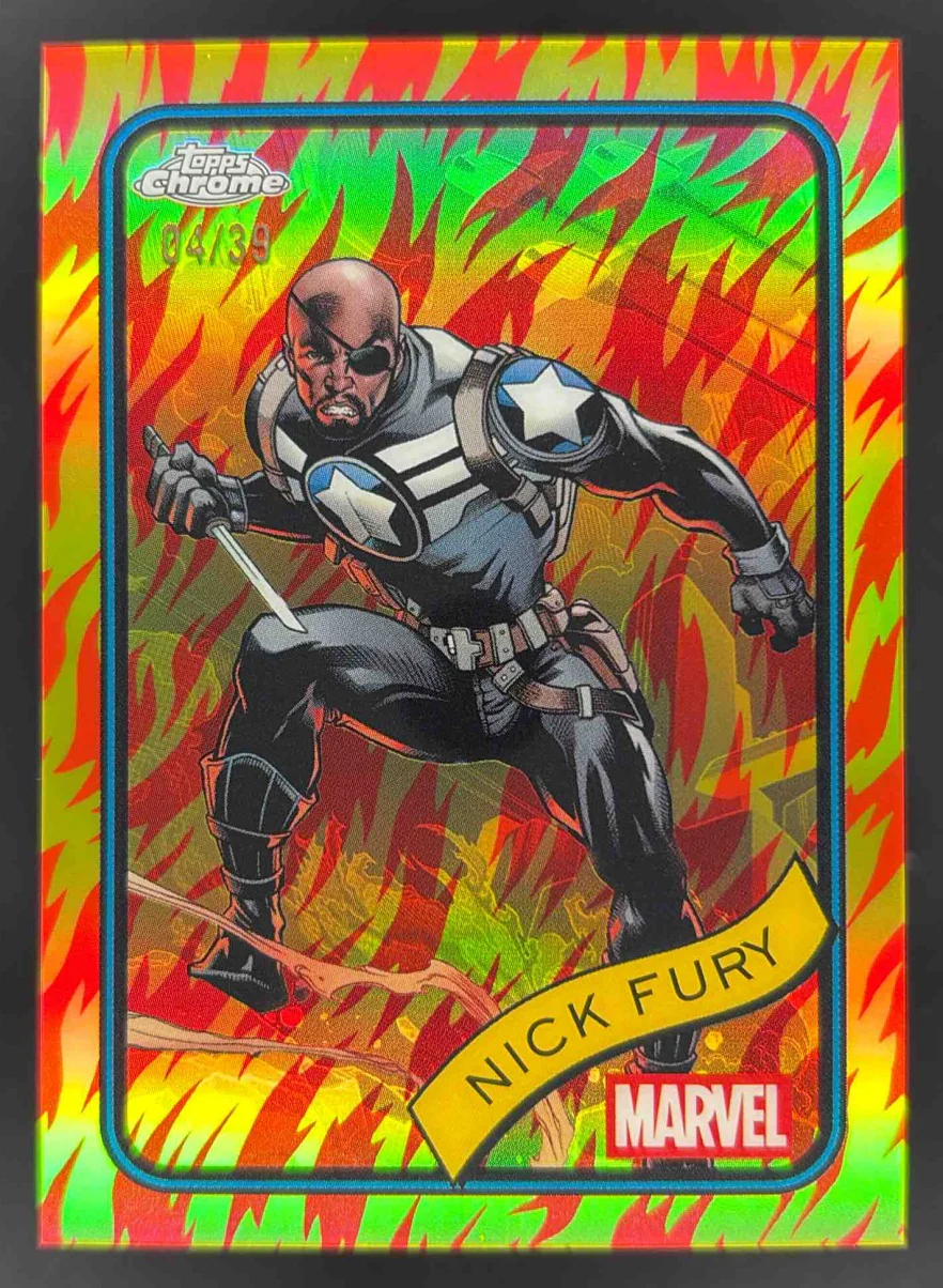 2025 Topps Chrome Marvel Human Torch Refractor #193 Nick Fury /39