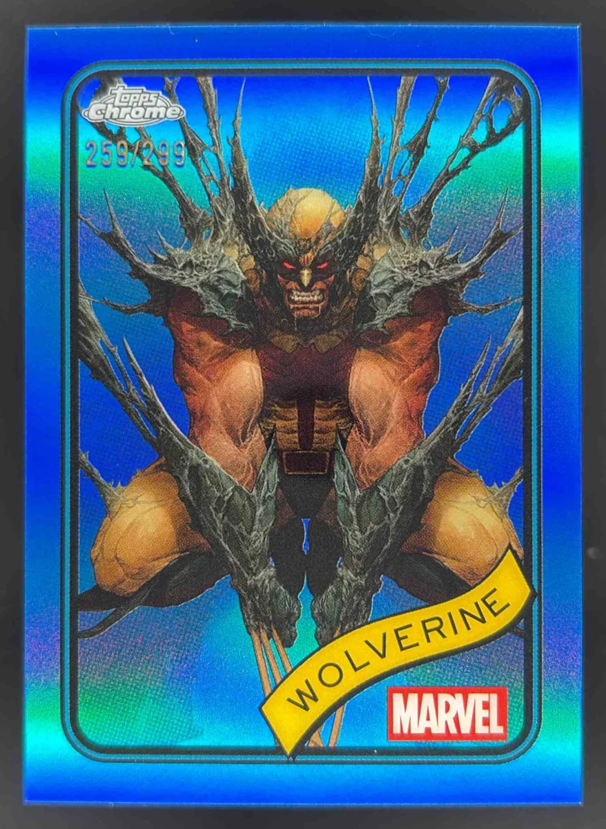 2025 Topps Chrome Marvel Blue Refractor #103 Wolverine /299