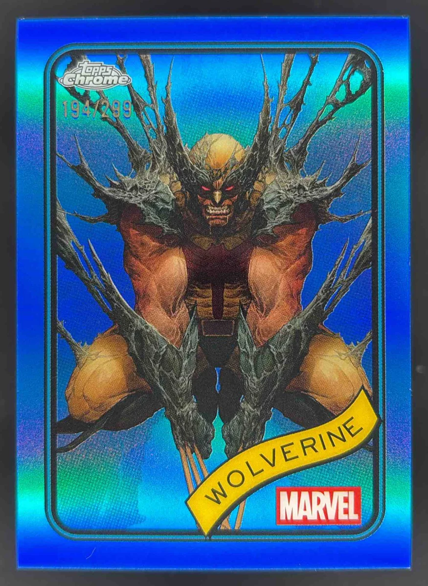 2025 Topps Chrome Marvel Blue Refractor #103 Wolverine /299
