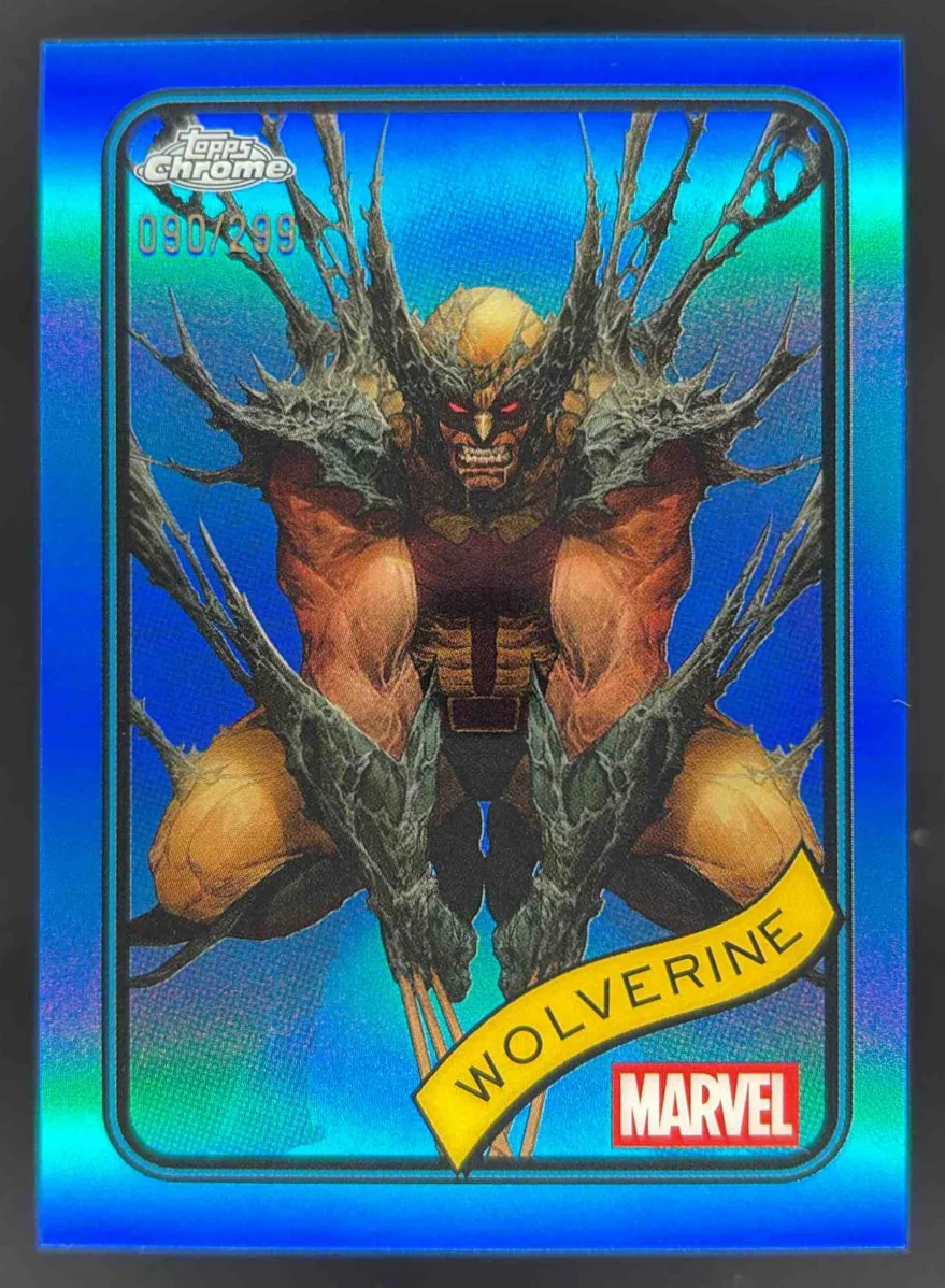 2025 Topps Chrome Marvel Blue Refractor #103 Wolverine /299