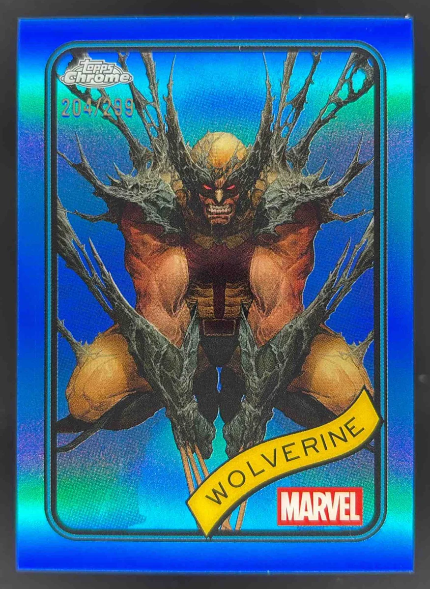 2025 Topps Chrome Marvel Blue Refractor #103 Wolverine /299