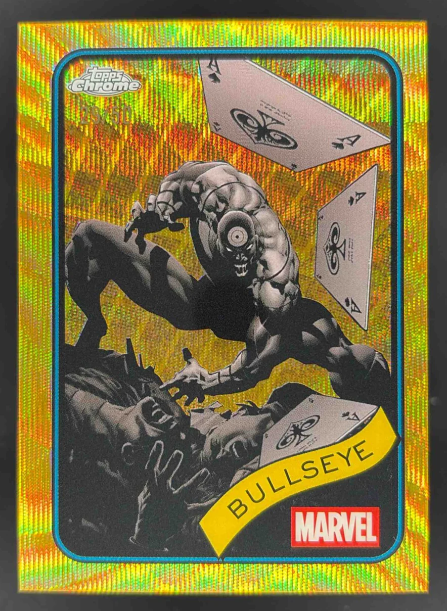 2025 Topps Chrome Marvel Gold Wave Refractor #30 Bullseye /50