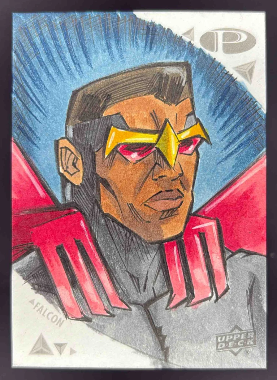 2019 Marvel Sketch Card Artist Autograph Brad Hudson Falcon 1/1