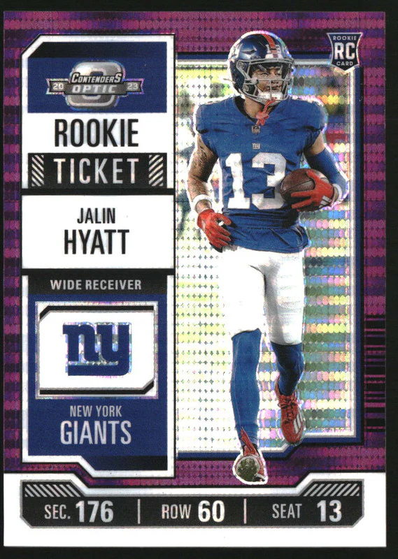 2023 Panini Contenders Optic Purple Pulsar #73 Jalin Hyatt RC /26
