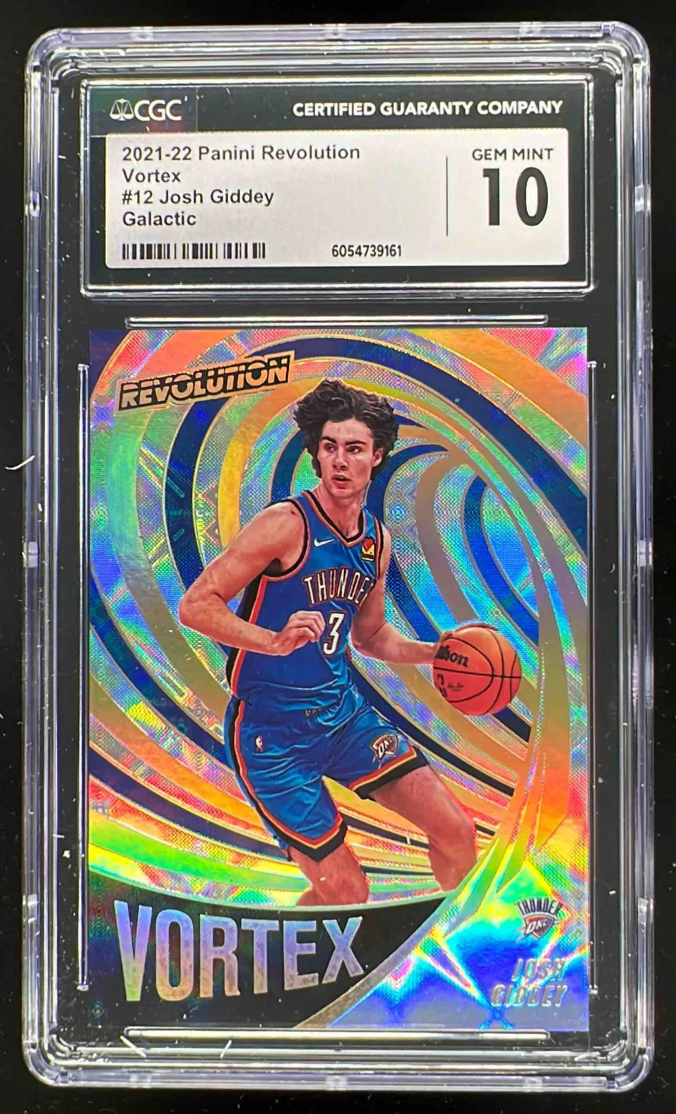 2021-22 Panini Revolution Vortex Galactic #12 Josh Giddey RC CCG 10