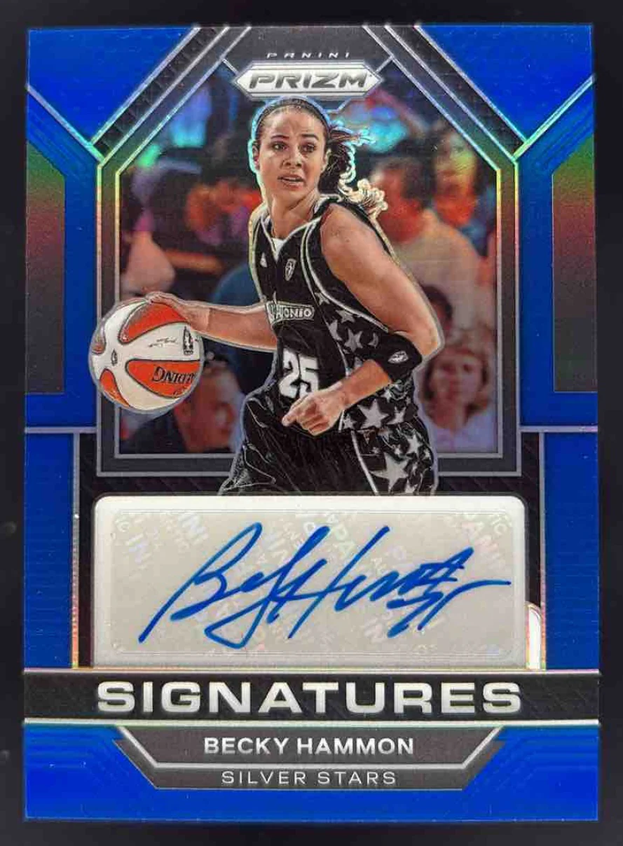 2023-24 Panini Prizm WNBA Signatures Blue #SG-BHM Becky Hammon Auto /49