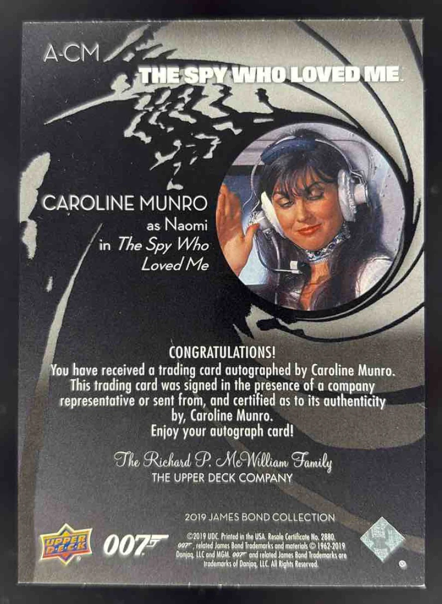 2019 Upper Deck James Bond Collection Inscriptions #A-CM Caroline Munro Auto - Image 2