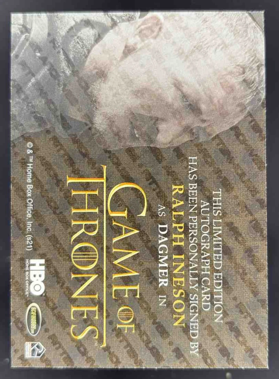 HBO Game of Thrones Autograph Ralph Ineson as Dagmer Auto - Image 2
