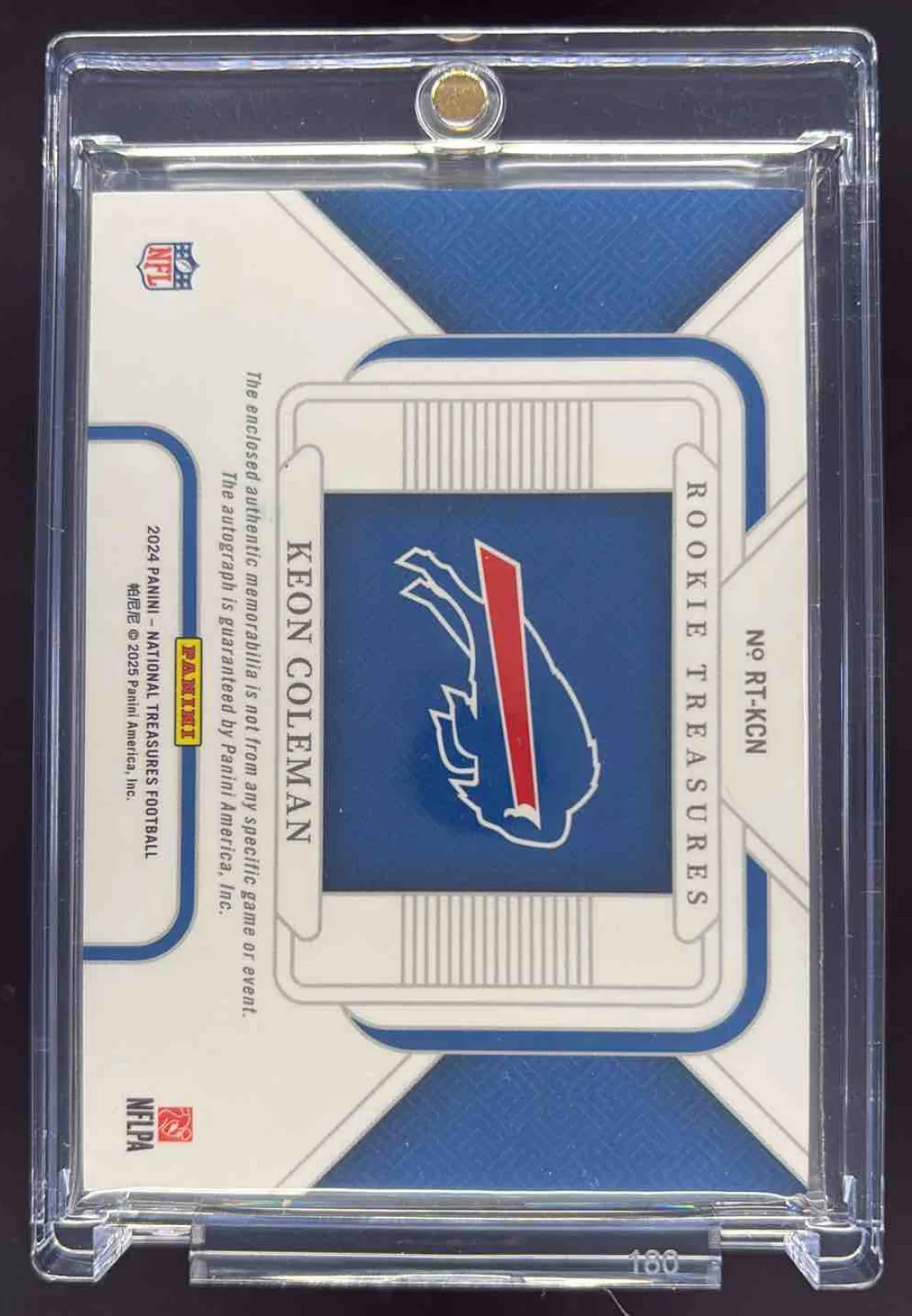 2024 Panini National Treasures Rookie Treasures Red Keon Coleman RC Auto /5 - Image 2