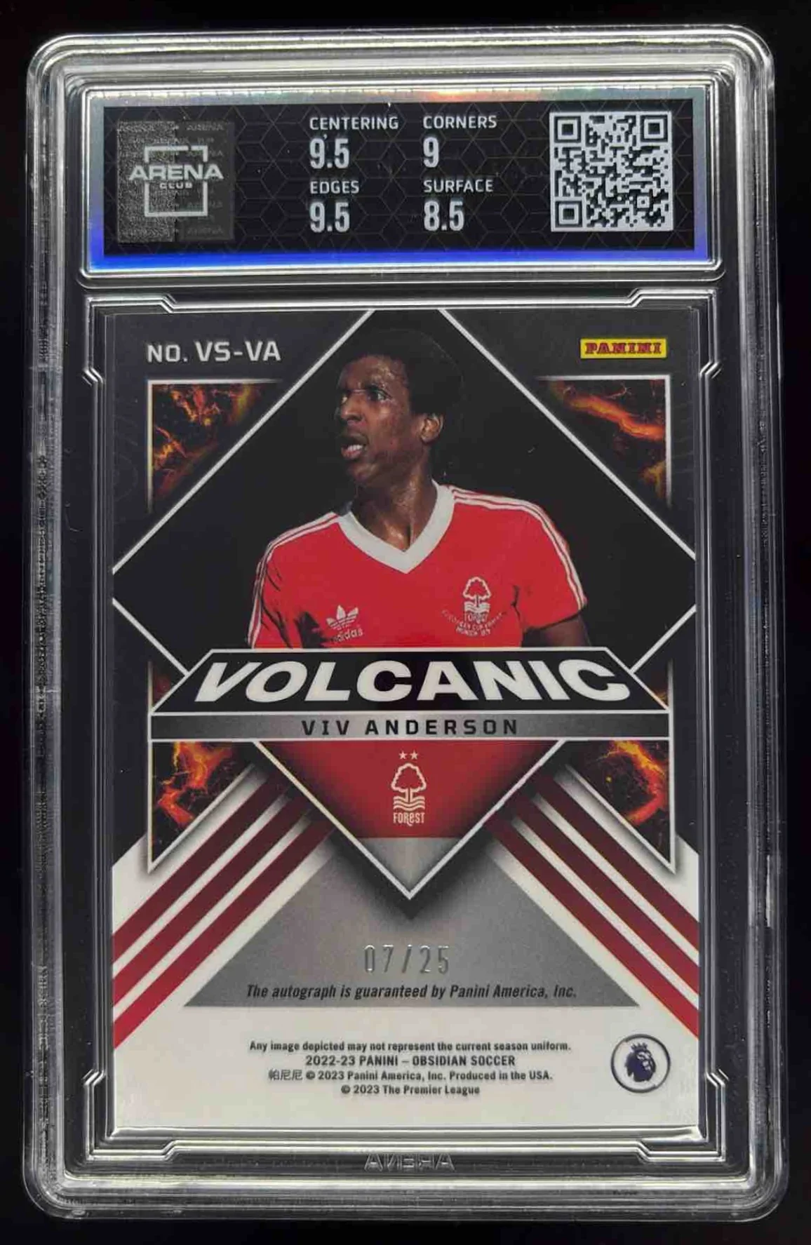 2022 Obsidian Volcanic Electric Etch Red #VS-VA Viv Anderson Auto /25 Arena 9 - Image 2