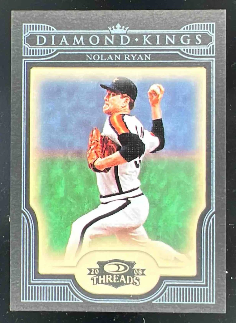 2008 Donruss Threads Diamond Kings Framed Black #DK-58 Nolan Ryan /10