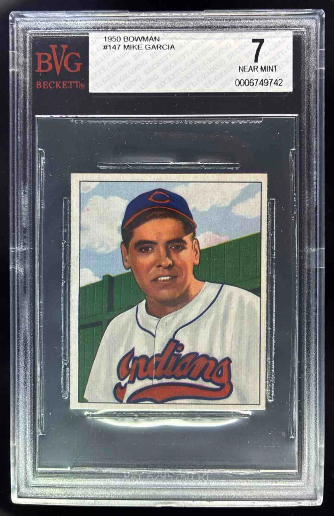 1950 Bowman #147 Mike Garcia RC BGS 7