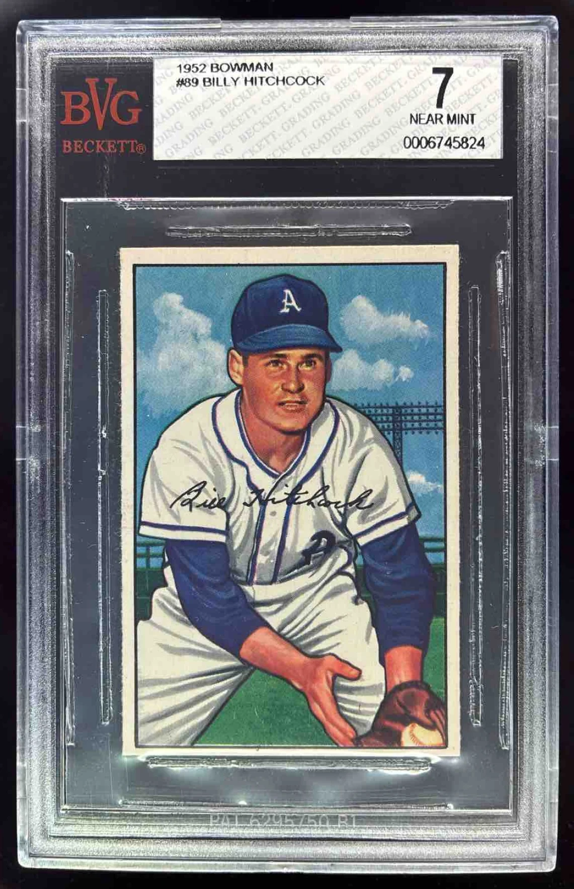 1952 Bowman #89 Billy Hitchcock BGS 7