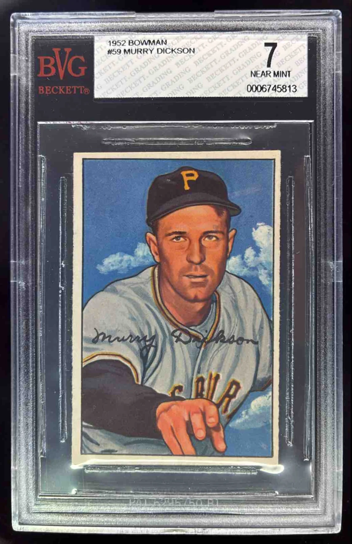 1952 Bowman #59 Murry Dickson UER BGS 7