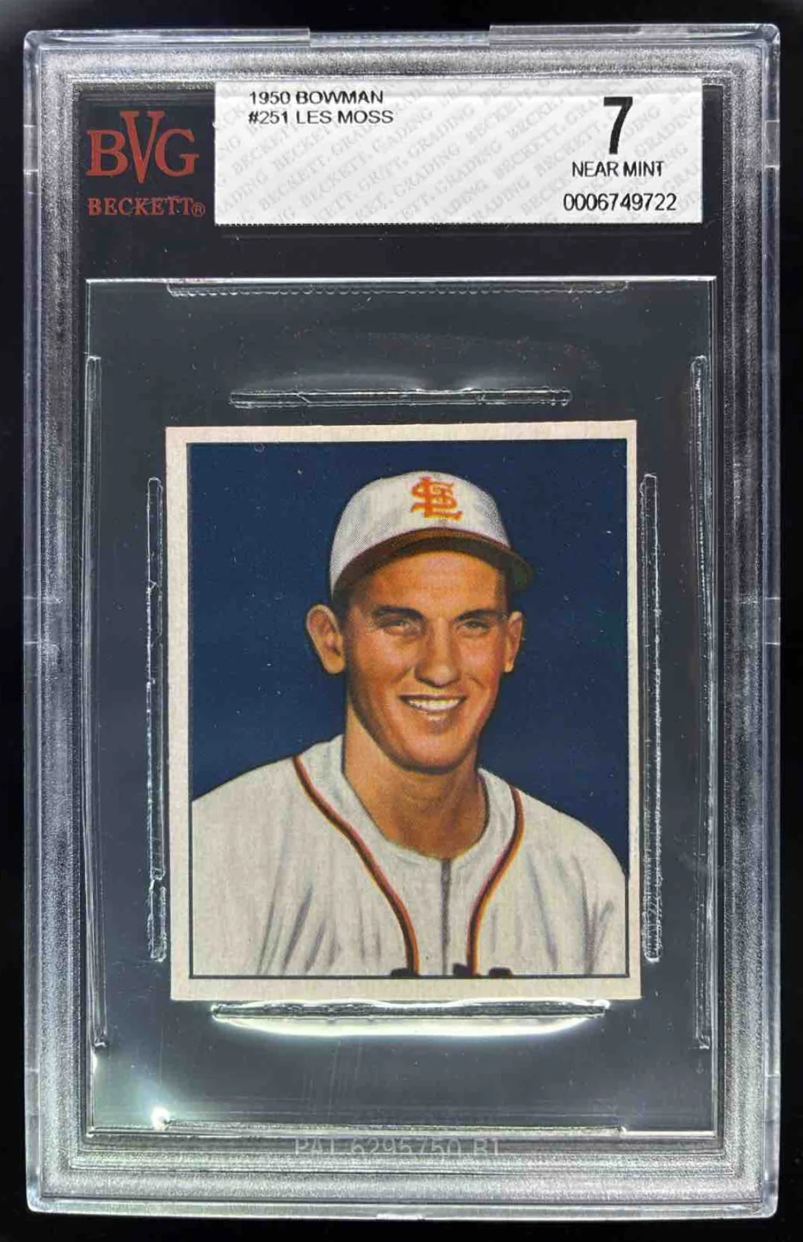 1950 Bowman #251a John Lester Moss RC BGS 7