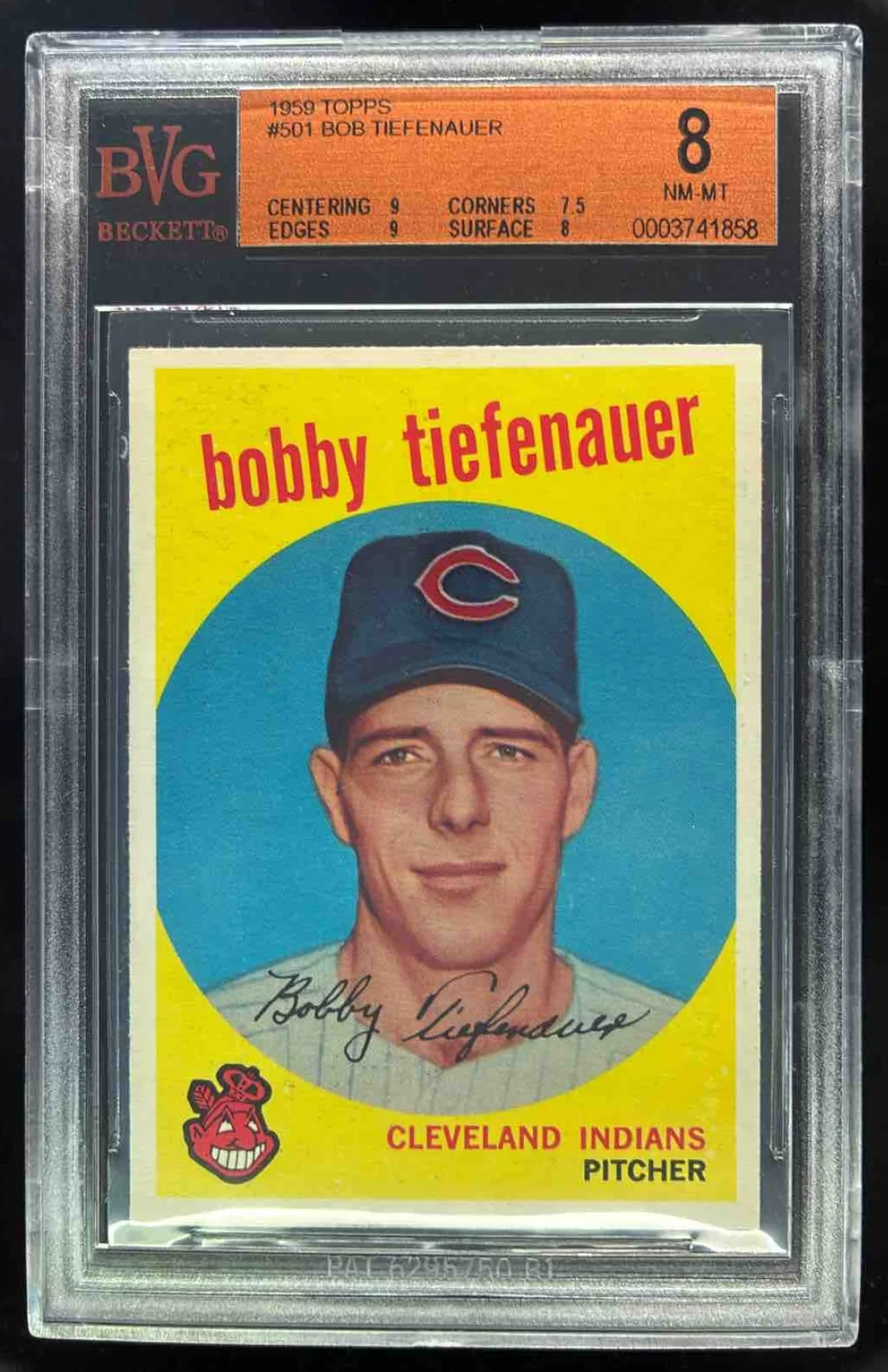 1959 Topps #501 Bobby Tiefenauer RC BGS 8