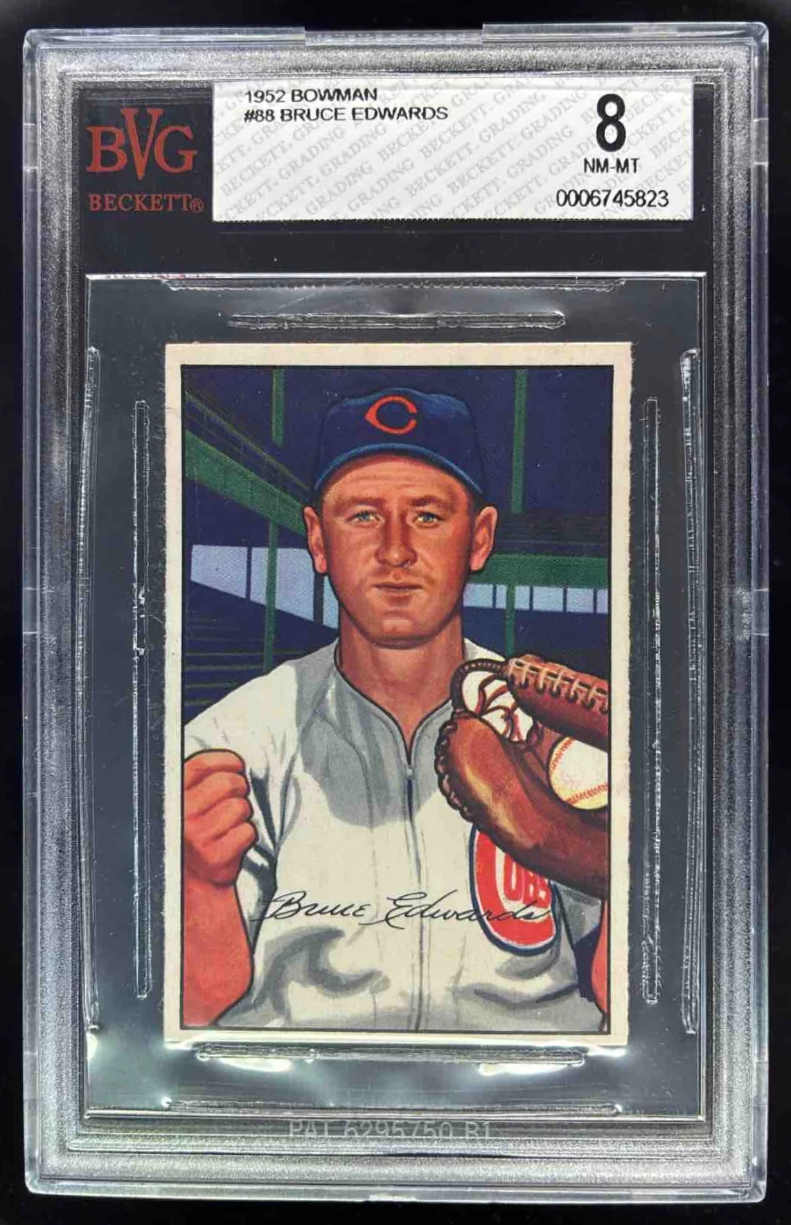 1952 Bowman #88 Bruce Edwards BGS 8