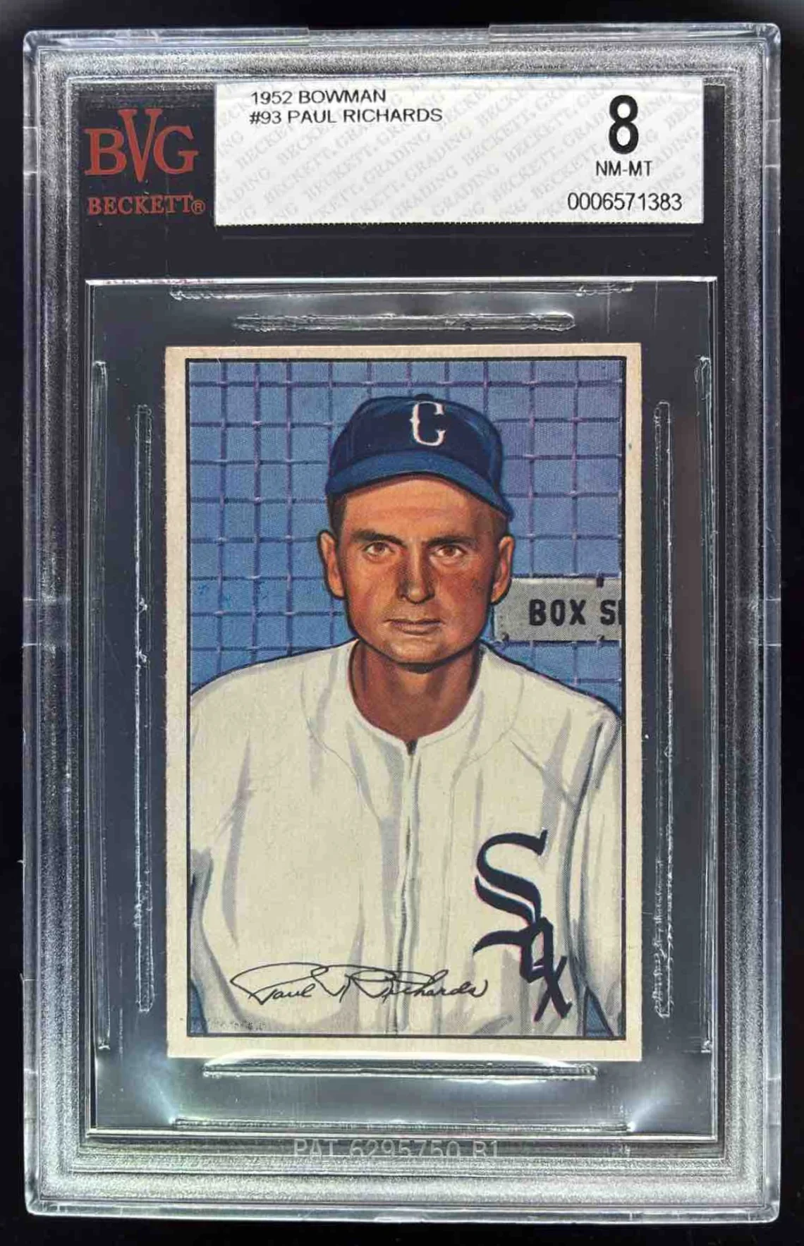 1952 Bowman #93 Paul Richards BGS 8