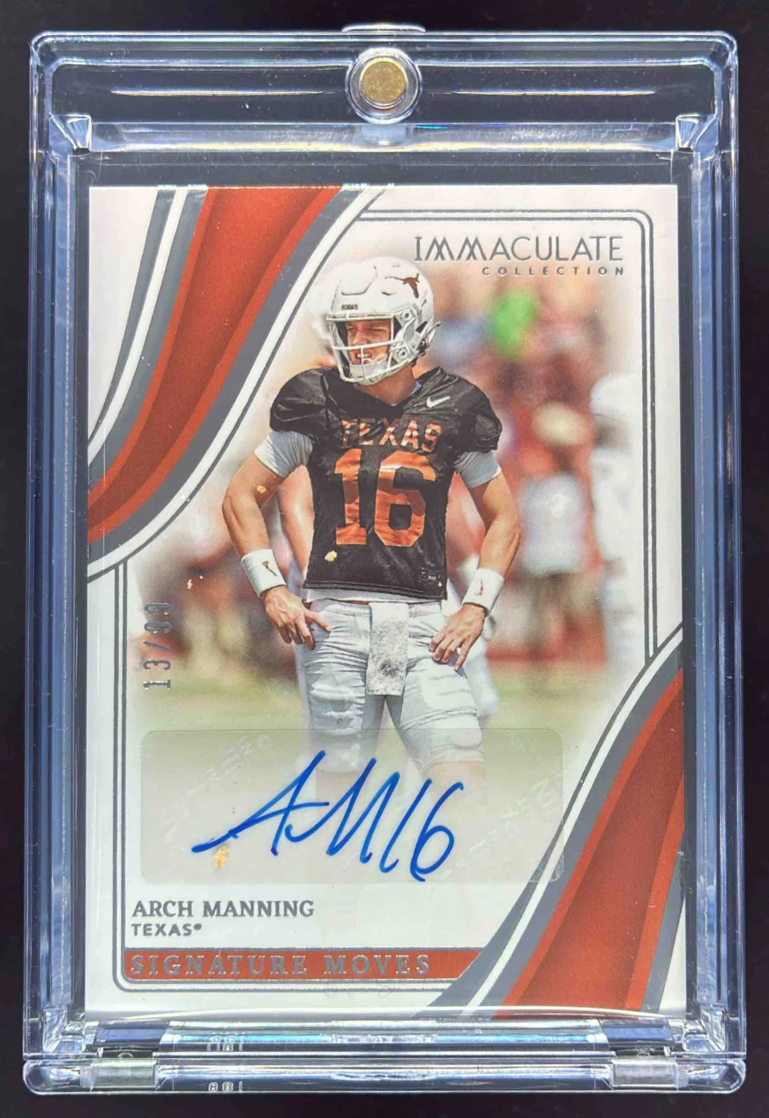 2023 Immaculate Collection Collegiate Signature Moves #ARM Arch Manning Auto /99