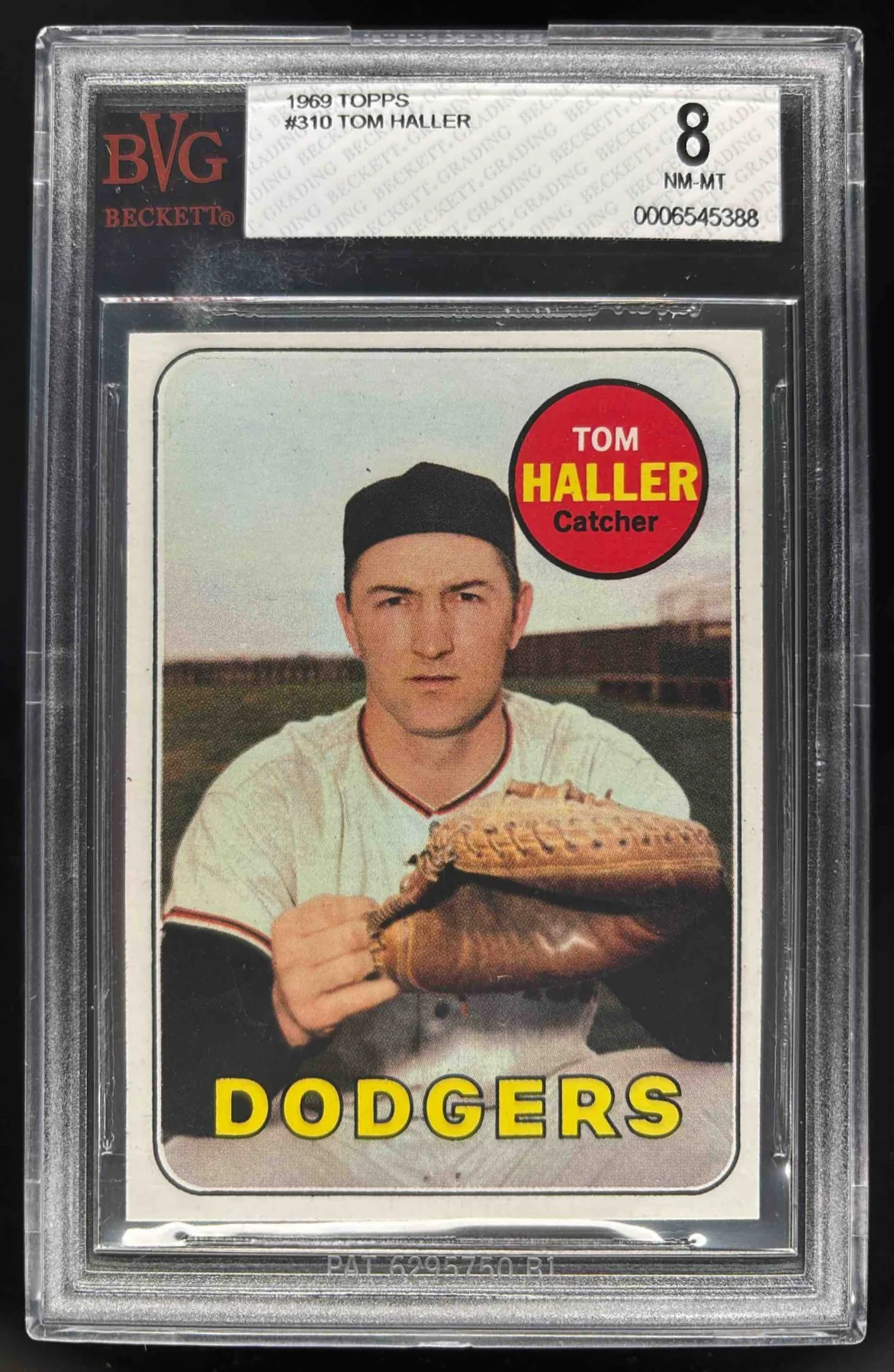 1969 Topps #310 Tom Haller BGS 8