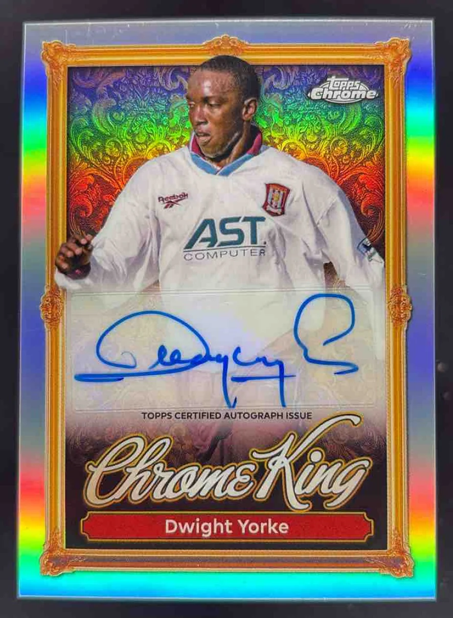 2025-26 Topps Premier League Chrome King Autographs #CKA-DY Dwight Yorke Auto