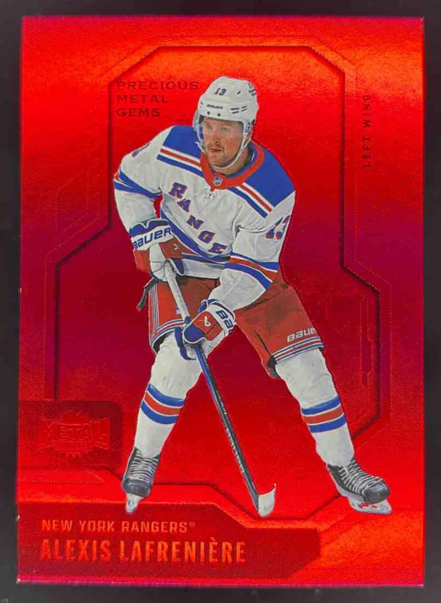 2024 Upper Deck Skybox Metal Universe Red Precious Gems Alexis Lafreniere /100