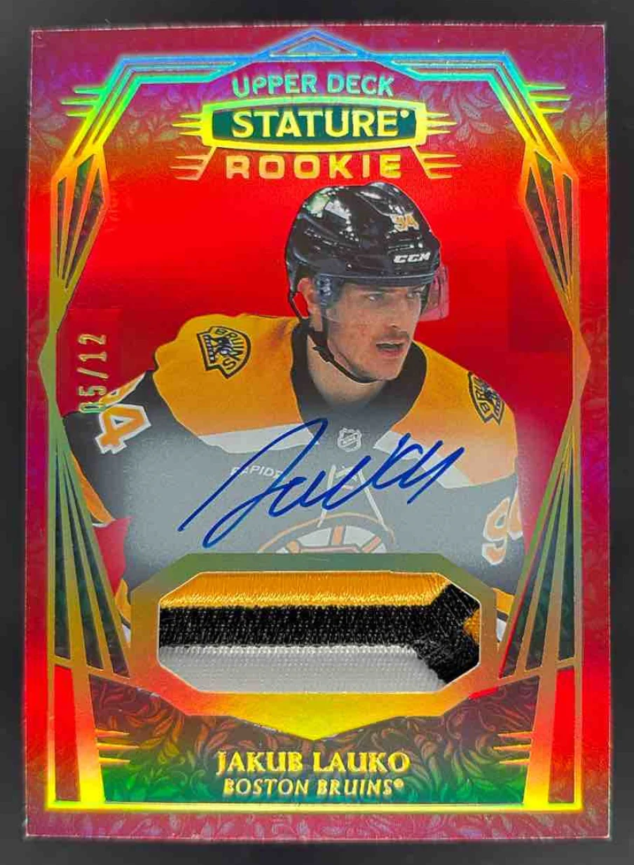 2024 UD Stature Design Variant Auto Memorabilia Red #179 Jakub Lauko Auto /12