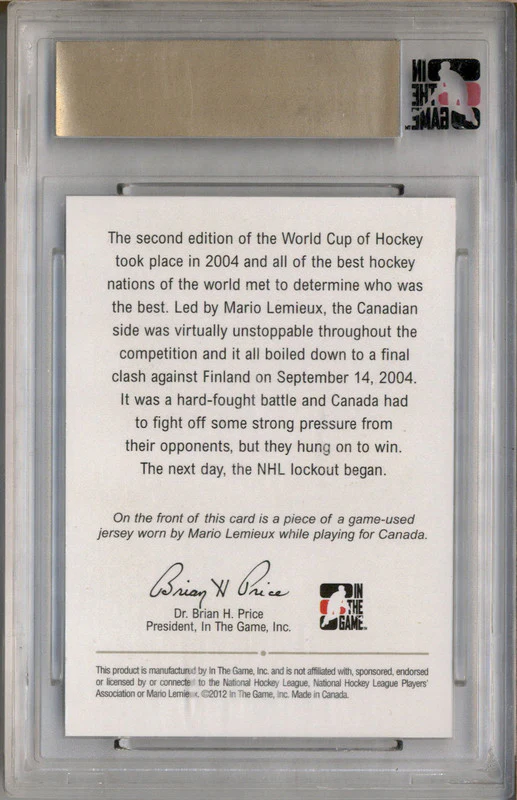 ITG History of Hockey Canada Wins 2004 World Cup /40 - Image 2