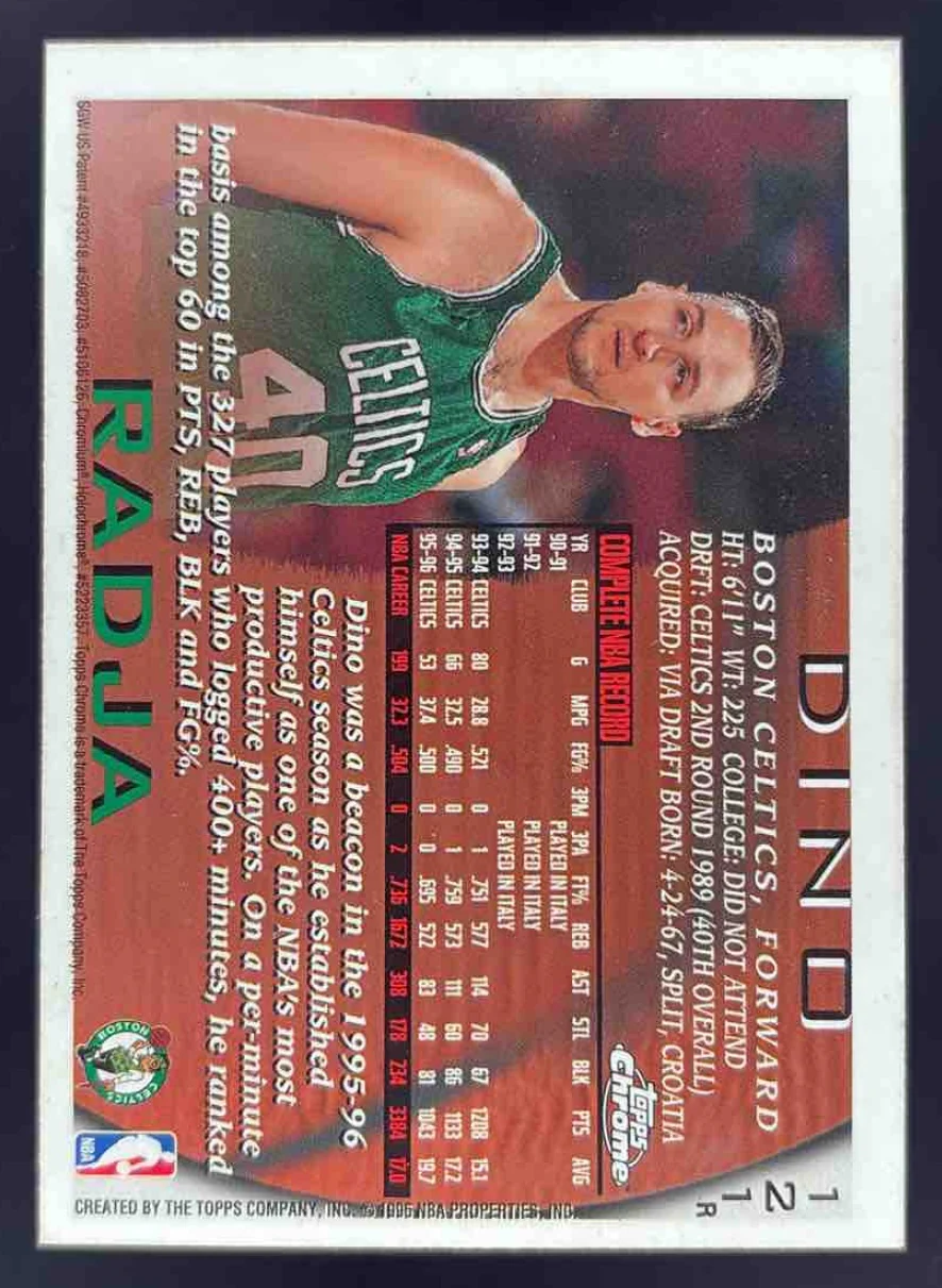 1996-97 Topps Chrome Refractors #121 Dino Radja - Image 2