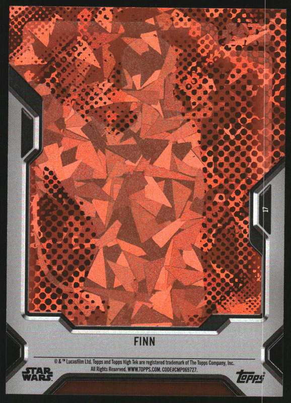 2023 Topps Star Wars High Tek Dot Pattern Orange Diffractors #17 Finn /25 - Image 2