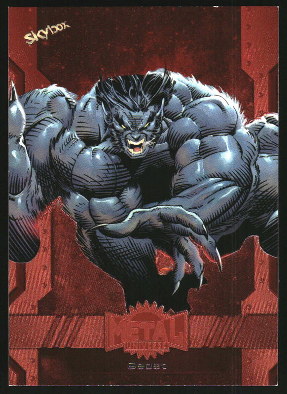 2024 SkyBox Marvel Metal Universe Avengers Orange FX #176 Beast /25