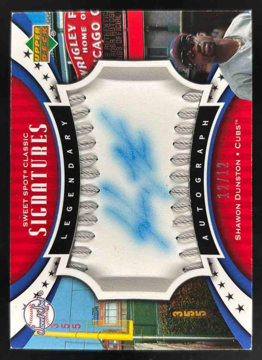 2007 Sweet Spot Classic Grey Stitch Blue Ink #SPS-SD Shawon Dunston Auto /12