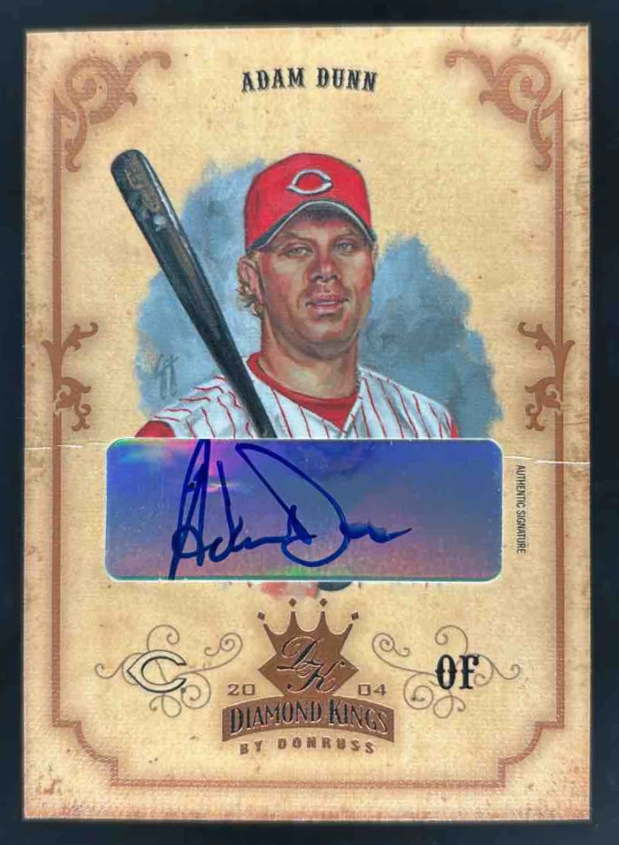 2004 Donruss Diamond Kings DK Signatures Bronze #40 Adam Dunn Autograph Auto /5