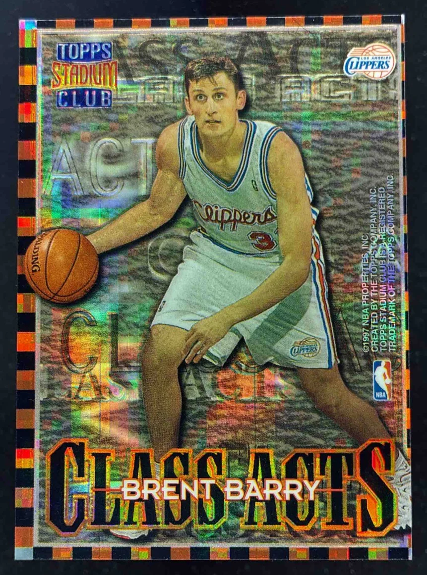 1996-97 Stadium Club Class Acts Atomic Refractors #CA3 Brent Barry Gary Payton - Image 2