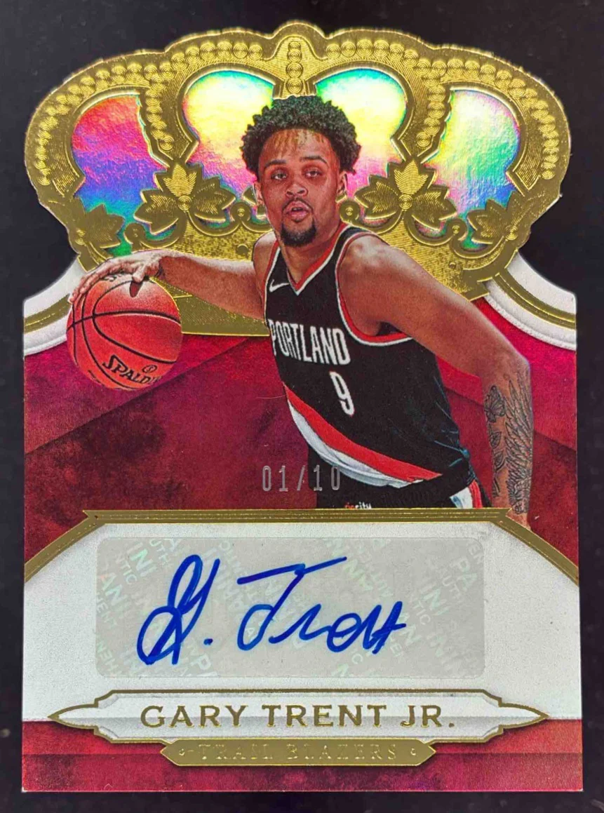 2018-19 Crown Royale Crown Rookies Gold #CR-GTJ Gary Trent Jr. RC Auto /10