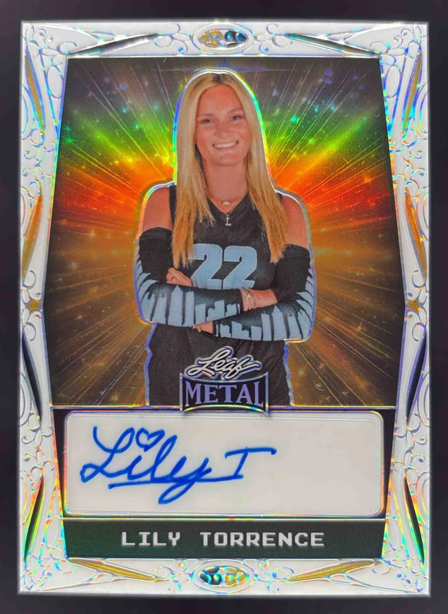 2024 Leaf Metal Autograph White #MA-LT1 Lily Torrence Auto /115