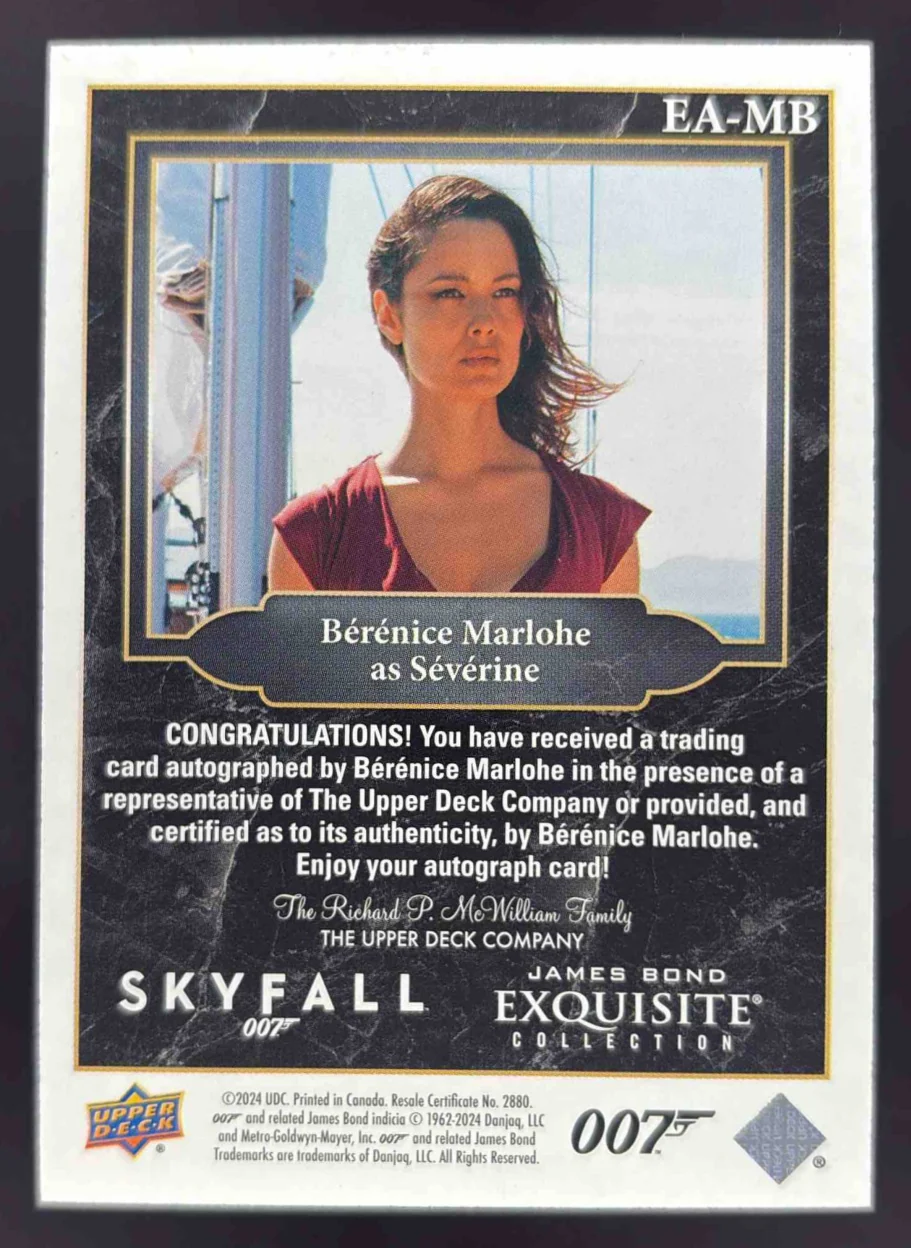 2024 Exquisite Collection Skyfall Auto Berenice Marlohe as Severine /99 - Image 2
