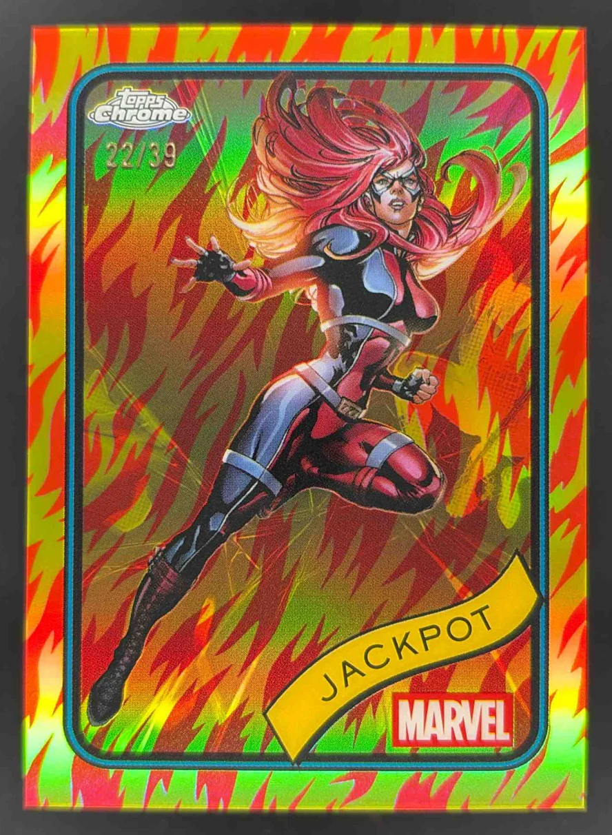 2025 Topps Chrome Marvel Human Torch Refractor #81 Jackpot /39