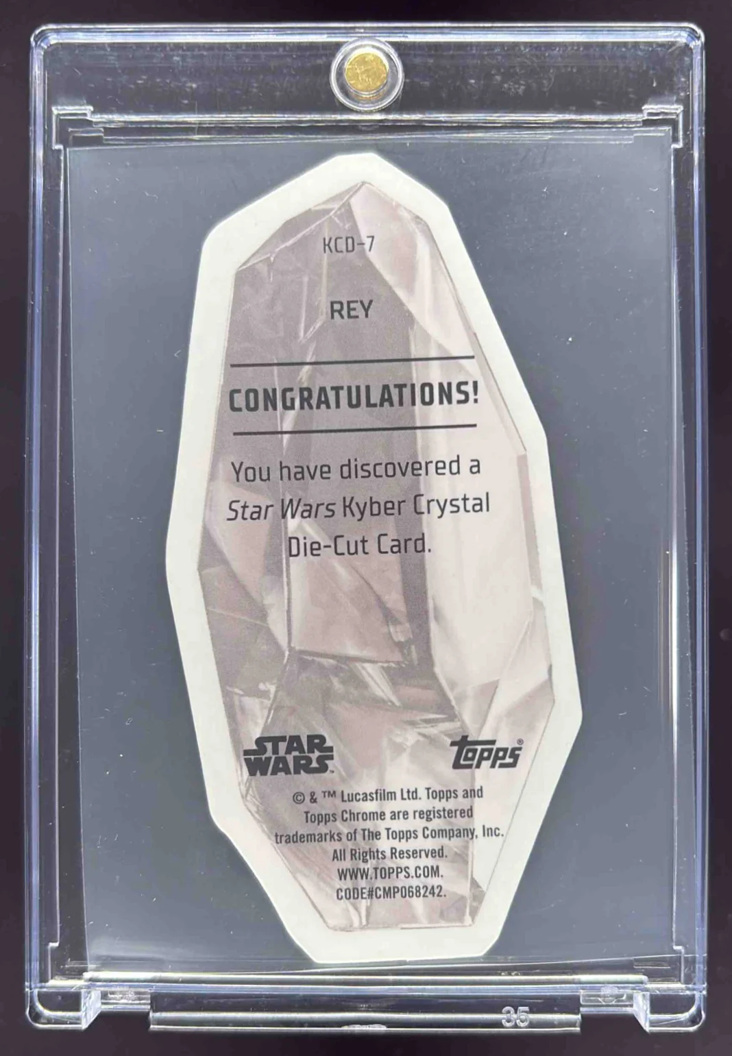 2023 Topps Star Wars Kyber Crystals #KCD-7 Rey - Image 2