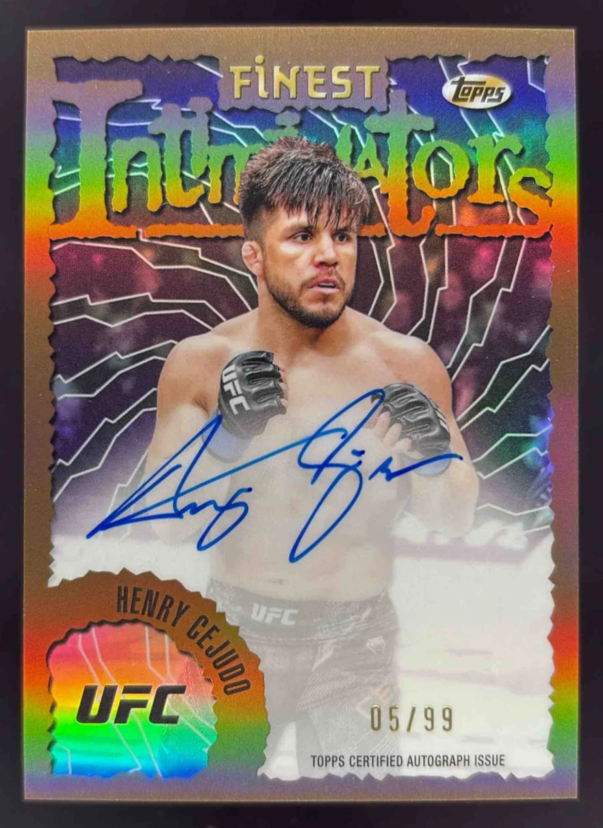 2024 Topps Finest UFC Intimidators Refractors #IA-HCO Henry Cejudo Auto /99