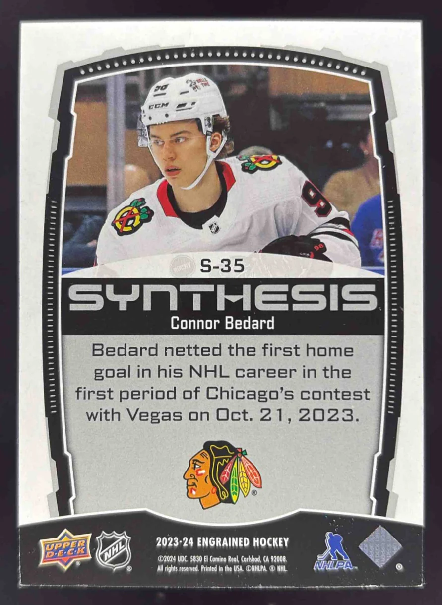 2023-24 Upper Deck Engrained Synthesis #S-35 Connor Bedard - Image 2
