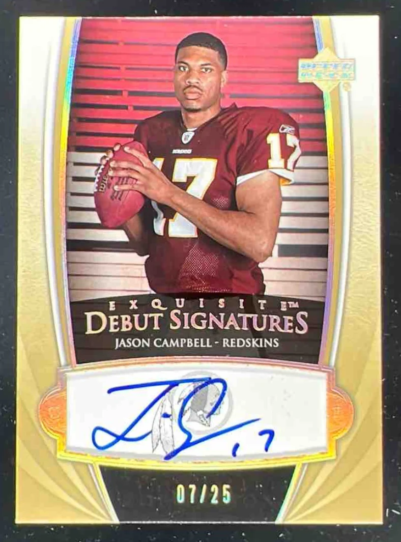 2005 Exquisite Collection Debut Signatures #ED-JC Jason Campbell RC Auto /25