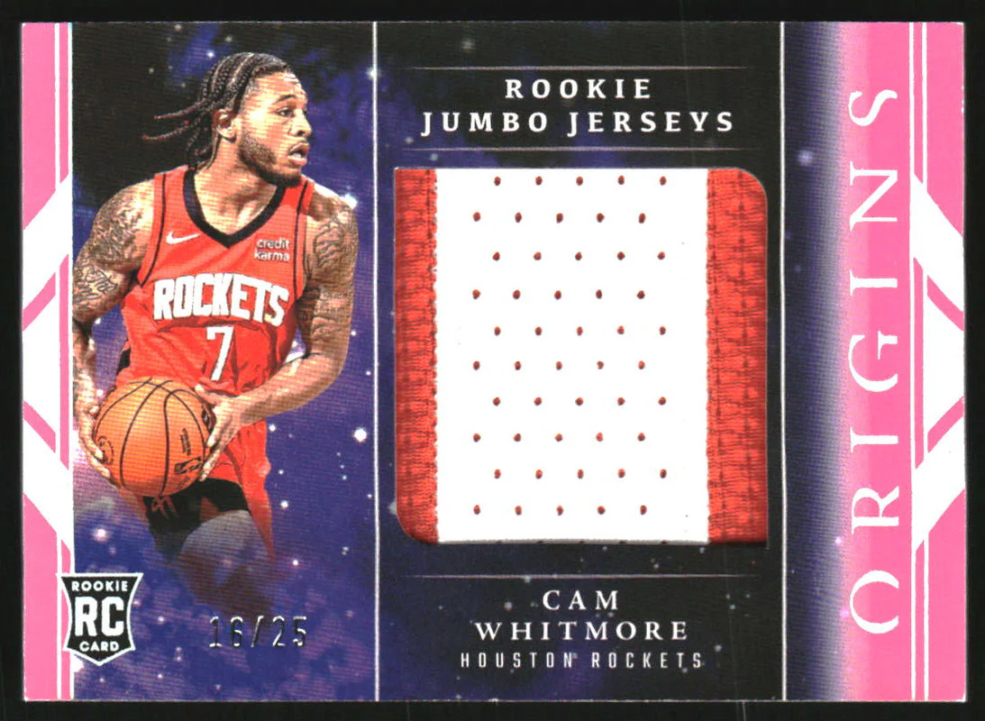 2023-24 Panini Origins Rookie Jumbo Jerseys Pink Cam Whitmore RC /25