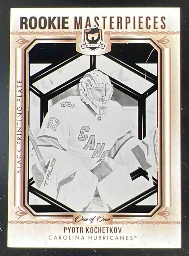 2022 The Cup Rookie Masterpieces Printing Plate Black Pyotr Kochetkov 1/1