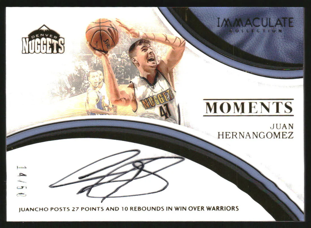 2016-17 Immaculate Collection Moments Auto Juan Hernangomez /50
