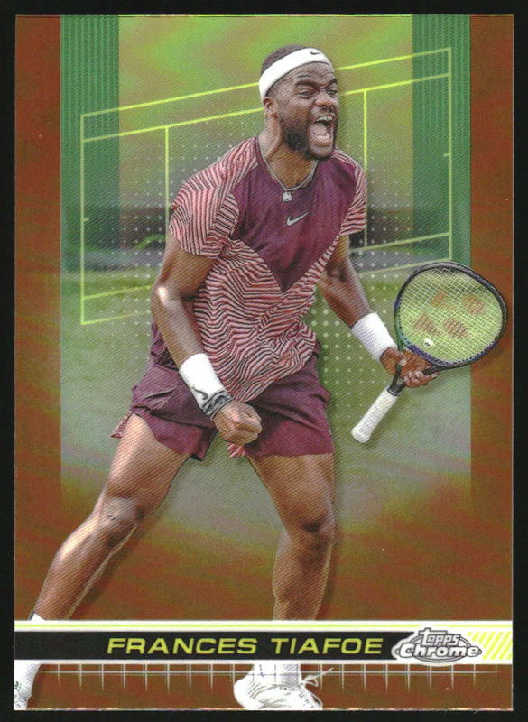 2024 Topps Chrome Tennis Orange Refractors #132 Frances Tiafoe