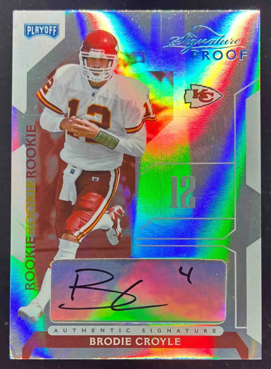 2006 Playoff NFL Playoffs Signature Proofs Platinum #79 Brodie Croyle Auto 1/1