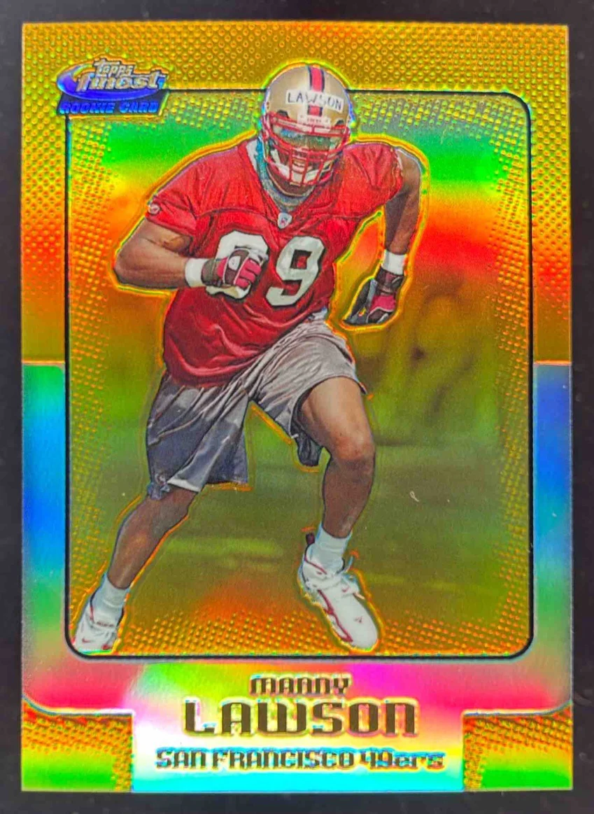 2006 Topps Finest Gold Refractors #143 Manny Lawson RC /49
