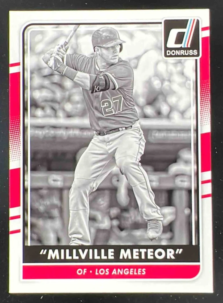 2016 Panini Donruss #83b Mike Trout SP VAR